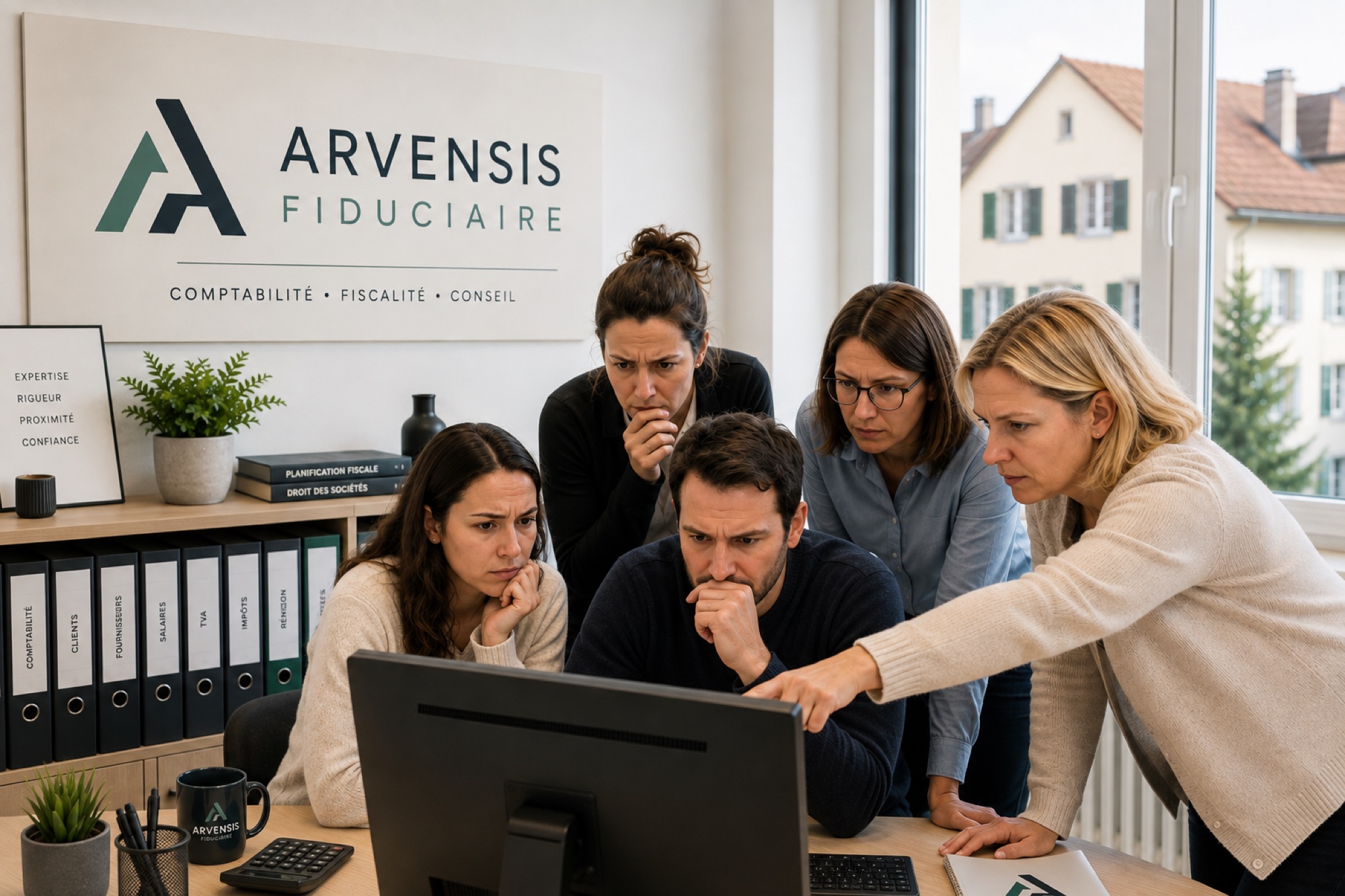 Équipe d’une fiduciaire au travail