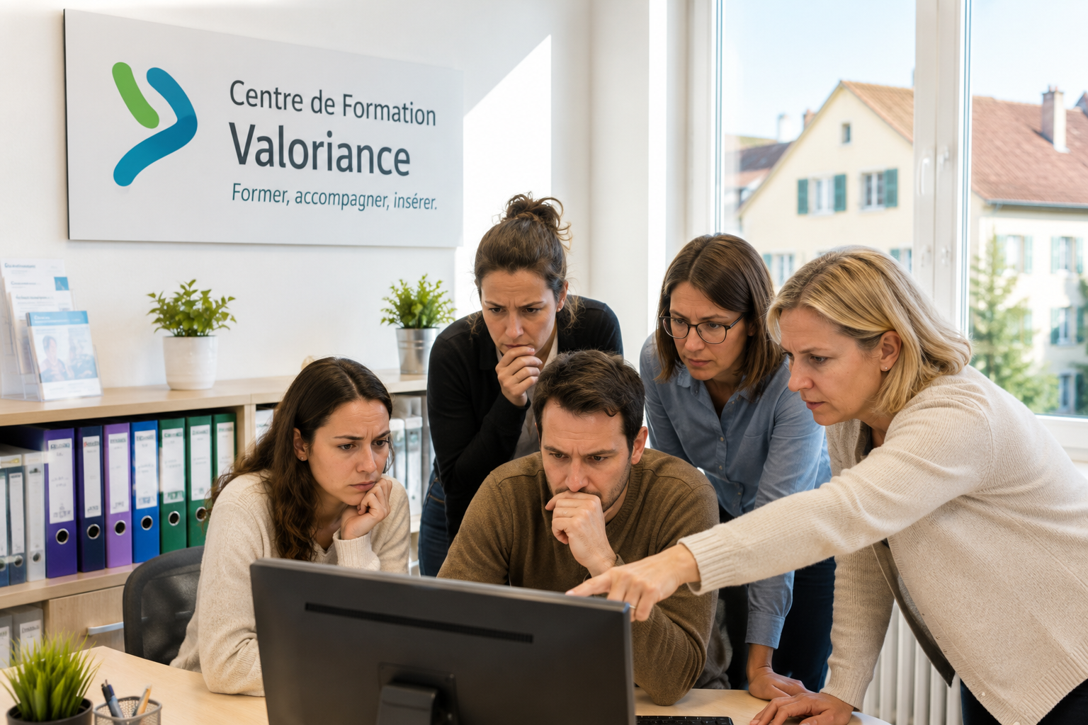 Équipe d’une institution sociale au travail